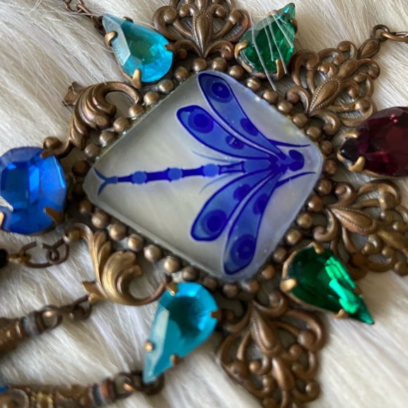 Antique Czech glass necklace rare find - Picture 4 of 9